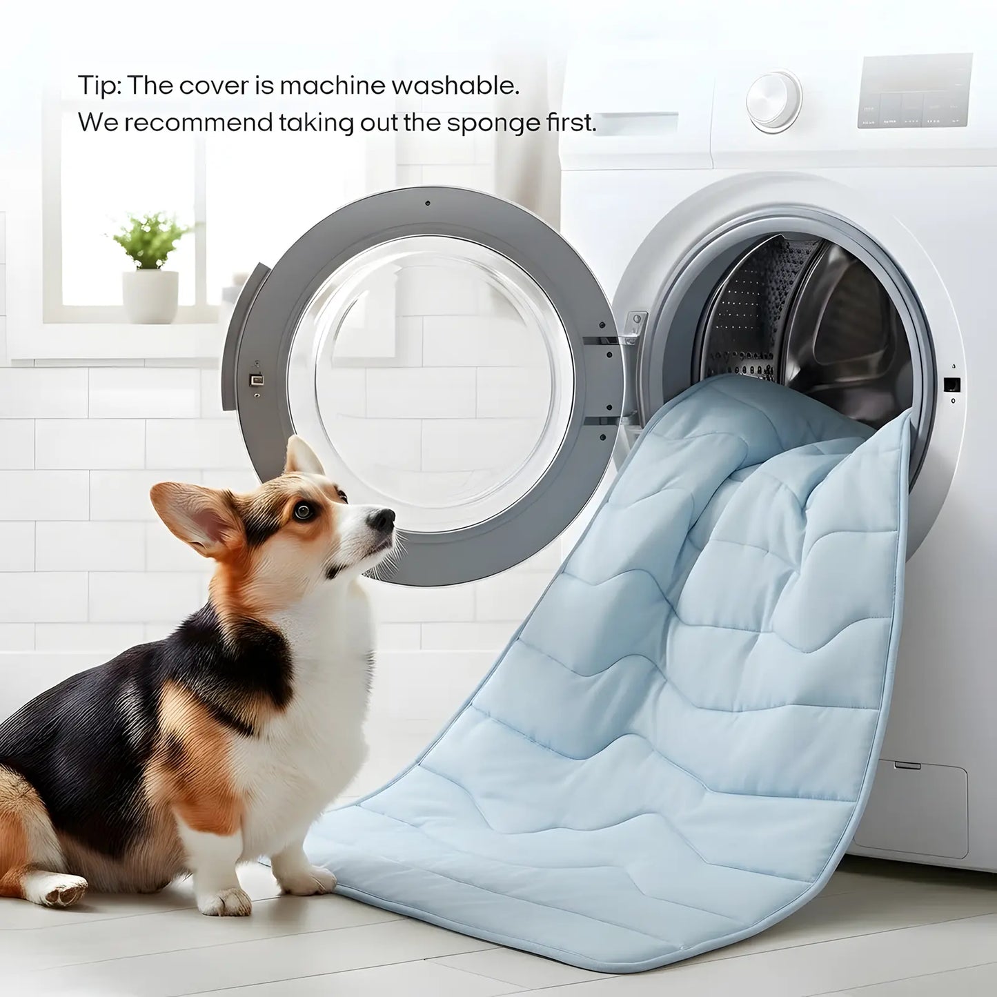 Vagascape Cooling Pet Mat, Eco-Friendly Cooling Pad for Large Dog, Summervibes Cooling Mats for Dog Bed, Cool Dog Stuff, Washable Pet Mat, Use in Crate, Trunk, Camping, Outdoors, Portable,Machine Washable, Durable, without Gel, Outdoorfun, Dog Cooling Bed