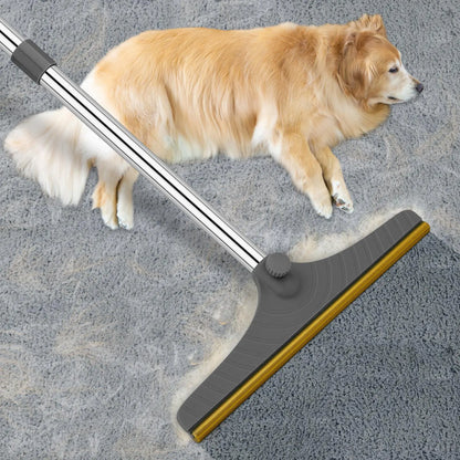 Cat Hair Remover, Adjustable Pet Hair Remover, Pet Cleaning Brush with Hanging Ring, Power Broom, Pet Hair Remover Tool for Carpets Floor Use, Valentine'S Day Gift, Hair Removal