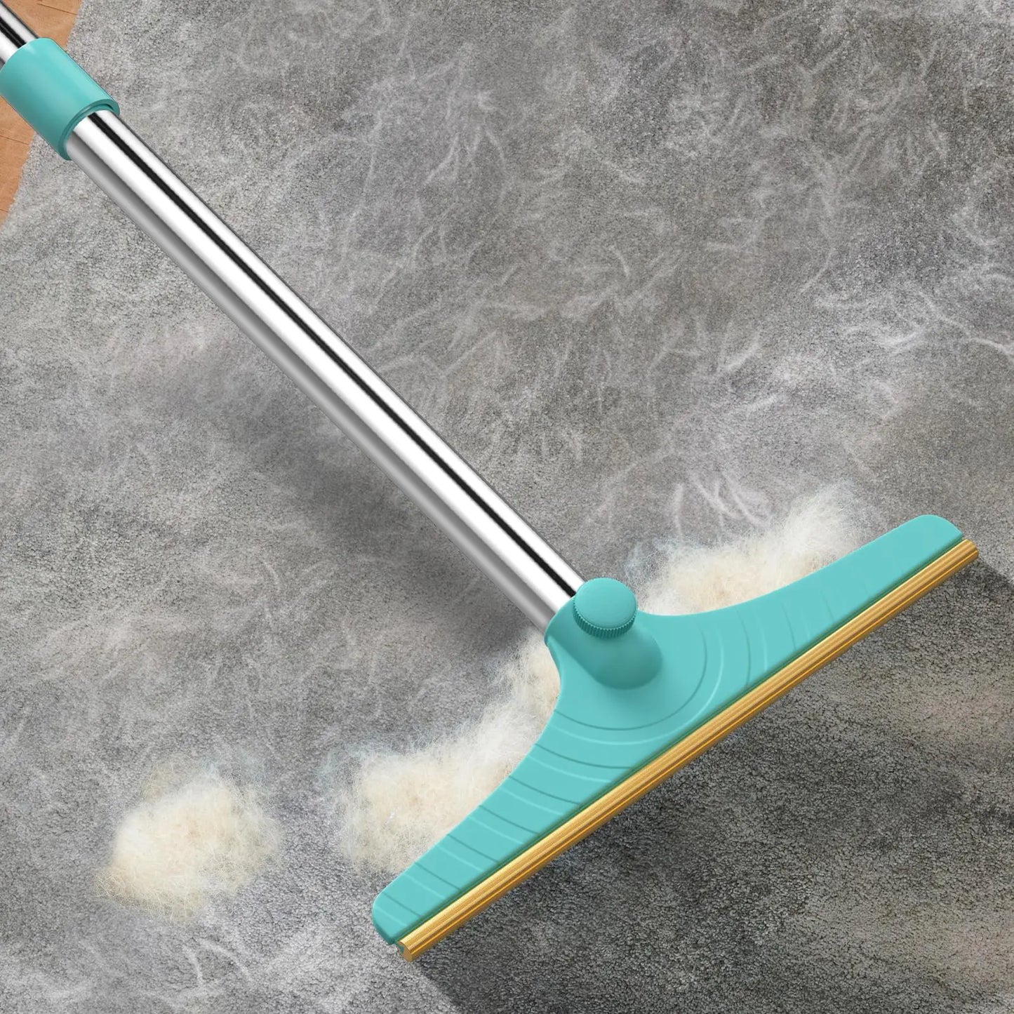 Cat Hair Remover, Adjustable Pet Hair Remover, Pet Cleaning Brush with Hanging Ring, Power Broom, Pet Hair Remover Tool for Carpets Floor Use, Valentine'S Day Gift, Hair Removal