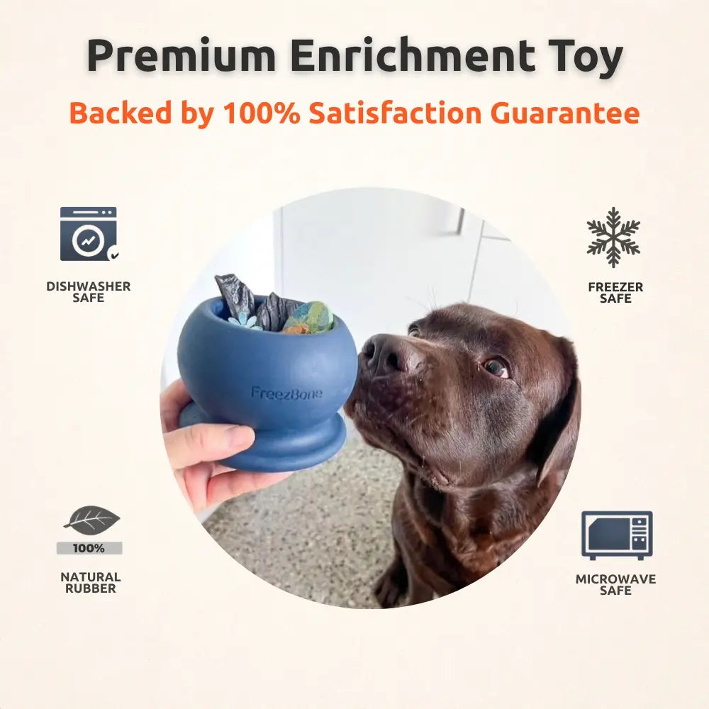 Freezball - Durable Fillable Dog Chew Bone
