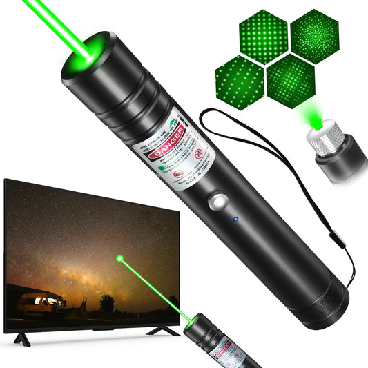 [Already Have 10K Favorites]Rechargeable Green Light Laser Cat Toy for Dogs & Cats/ Line Light Flashlight Long Distance Range for TV/LED/LCD Screens Flashlights Presentation, Laser Pointer Cat Toy，Office / Outdoors / Astronomic / Construction