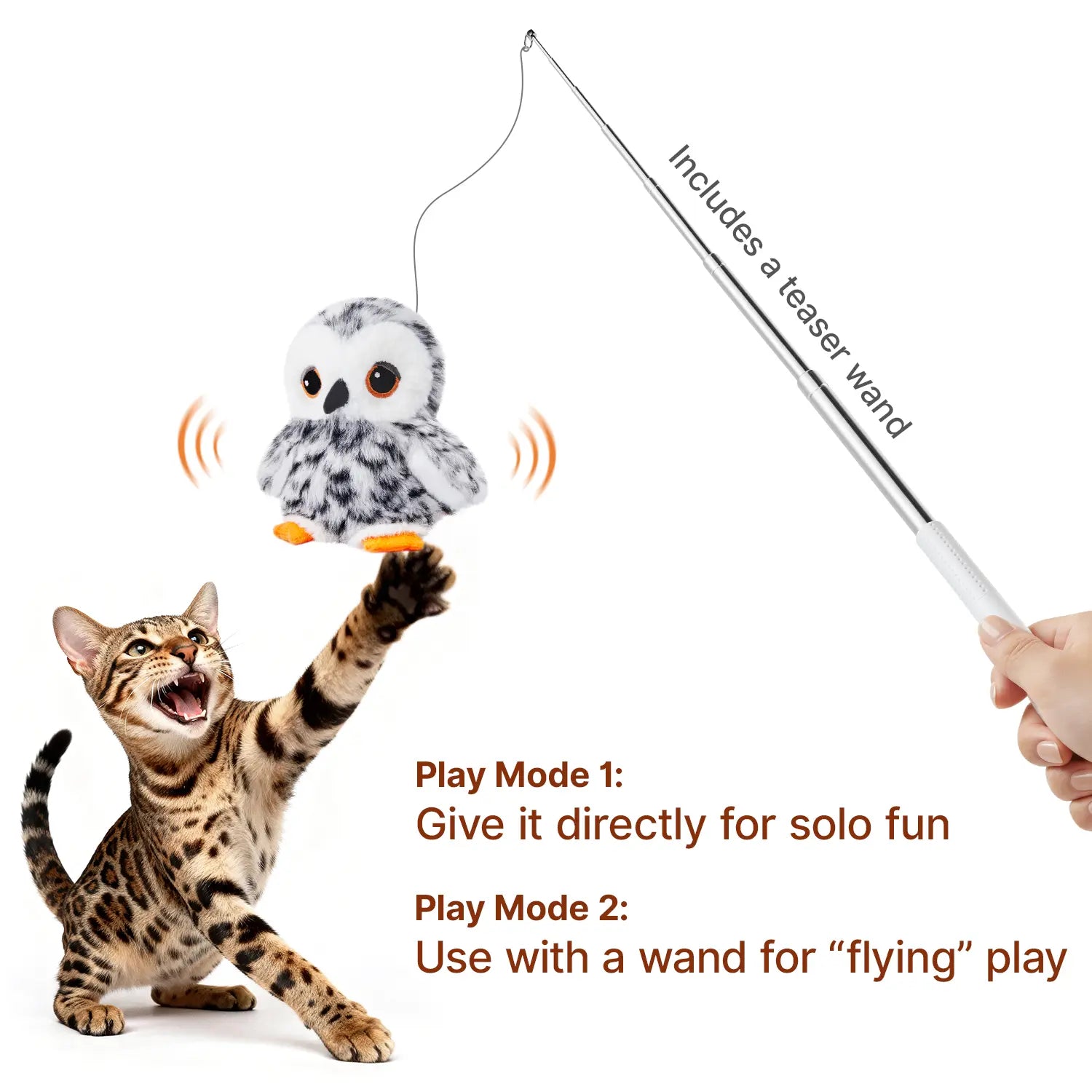 Potaroma Cat Toys Flapping Bird, Lifelike Chirping Cat Kicker, Rechargeable Touch Activated Interactive Kitten Toy #Summervibes #Petlovers