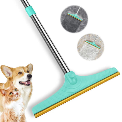 Cat Hair Remover, Adjustable Pet Hair Remover, Pet Cleaning Brush with Hanging Ring, Power Broom, Pet Hair Remover Tool for Carpets Floor Use, Valentine'S Day Gift, Hair Removal