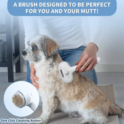 Pet Spray Hair Removal Comb, 1-Piece Pet Hair Brush, Pet Hair Cleaning Brush with Shedding Button, Cat Brush, Dog Brush, Cat and Dog Beauty and Massage Comb, Pet Supplies