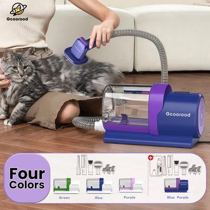 【Geoorood】 Geoorood Dog Grooming All-In-One Kit with Vacuum Brush 2.5L Large Pog, Stainless Steel Blades Lightweight Design 13Kpa Suction Force Portable Cleaning Set#Dealsforyoudays #Summerwins