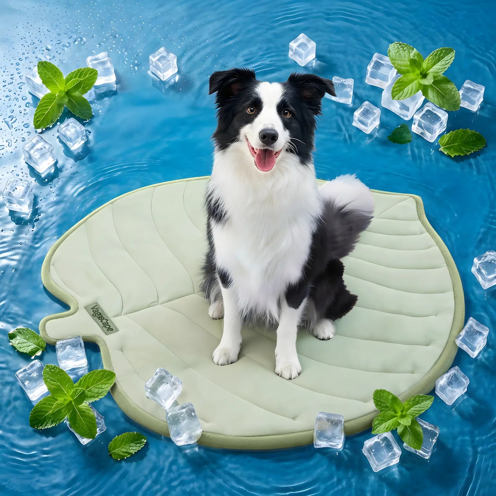 Vagascape Cooling Pet Mat, Eco-Friendly Cooling Pad for Large Dog, Summervibes Cooling Mats for Dog Bed, Cool Dog Stuff, Washable Pet Mat, Use in Crate, Trunk, Camping, Outdoors, Portable,Machine Washable, Durable, without Gel, Outdoorfun, Dog Cooling Bed
